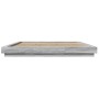 Sonoma gray engineered wood bed frame 180x200 cm by vidaXL, Beds and slatted bases - Ref: Foro24-3281173, Price: 178,98 €, Di...