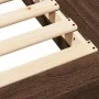 Oak brown engineered wood bed frame 100x200 cm by vidaXL, Beds and slatted bases - Ref: Foro24-3281209, Price: 141,81 €, Disc...