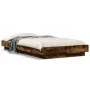 Smoked oak engineered wood bed frame 90x190 cm by vidaXL, Beds and slatted bases - Ref: Foro24-3281242, Price: 131,43 €, Disc...