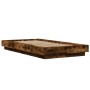 Smoked oak engineered wood bed frame 90x190 cm by vidaXL, Beds and slatted bases - Ref: Foro24-3281242, Price: 133,02 €, Disc...