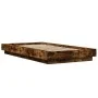Estructura de cama madera de ingeniería roble ahumado 90x190 cm de vidaXL, Camas y somieres - Ref: Foro24-3281242, Precio: 13...