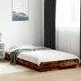Bettgestell aus geräuchertem Eichenholzwerkstoff, 90 x 200 cm von vidaXL, Betten und Lattenroste - Ref: Foro24-3281214, Preis...
