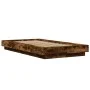 Estructura de cama madera de ingeniería roble humo 75x190 cm de vidaXL, Camas y somieres - Ref: Foro24-3281249, Precio: 120,6...