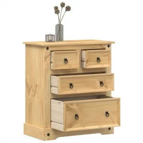 Corona chest of drawers solid pine wood 80x43x91 cm by vidaXL, Storage trunks - Ref: Foro24-4005670, Price: 179,42 €, Discoun...