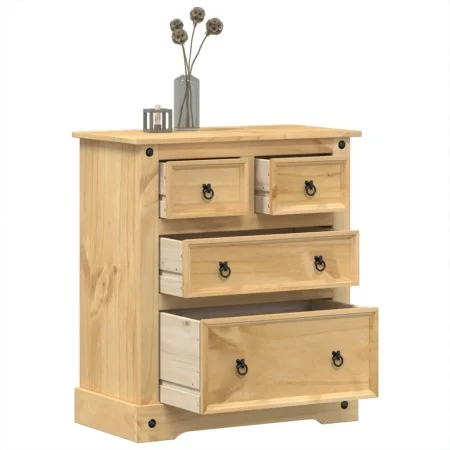 Corona chest of drawers solid pine wood 80x43x91 cm by vidaXL, Storage trunks - Ref: Foro24-4005670, Price: 179,42 €, Discoun...