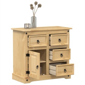 Aparador Corona madera maciza de pino 87x40x76 cm de vidaXL, Aparadores - Ref: Foro24-4005679, Precio: 189,29 €, Descuento: %