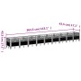 Planter with pegs PP gray 363.5x43.5x43.5 cm by vidaXL, Pots and planters - Ref: Foro24-368029, Price: 119,66 €, Discount: %