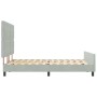 Estructura de cama Gris claro 140 x 200 cm Terciopelo