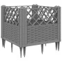 Pflanzgefäß mit Zapfen, PP, hellgrau, 43,5 x 43,5 x 43,5 cm von vidaXL, Töpfe und Pflanzgefäße - Ref: Foro24-368008, Preis: 2...