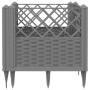 Jardinera con clavijas PP gris claro 43,5x43,5x43,5 cm de vidaXL, Maceteros y jardineras - Ref: Foro24-368008, Precio: 26,05 ...