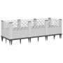 Planter with white PP pegs 123.5x43.5x43.5 cm by vidaXL, Pots and planters - Ref: Foro24-368020, Price: 58,87 €, Discount: %