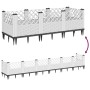 Planter with white PP pegs 123.5x43.5x43.5 cm by vidaXL, Pots and planters - Ref: Foro24-368020, Price: 58,87 €, Discount: %
