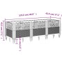 Pflanzgefäß mit weißen PP-Heringen 123,5 x 43,5 x 43,5 cm von vidaXL, Töpfe und Pflanzgefäße - Ref: Foro24-368020, Preis: 58,...