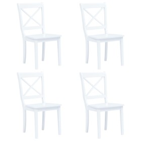 Dining chairs 4 units solid white rubber wood by vidaXL, dining chairs - Ref: Foro24-247357, Price: 260,34 €, Discount: %