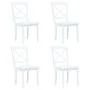 Dining chairs 4 units solid white rubber wood by vidaXL, dining chairs - Ref: Foro24-247357, Price: 246,74 €, Discount: %
