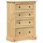 Corona chest of drawers solid pine wood 80x43x114 cm by vidaXL, Storage trunks - Ref: Foro24-4005672, Price: 194,36 €, Discou...