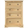 Corona chest of drawers solid pine wood 80x43x114 cm by vidaXL, Storage trunks - Ref: Foro24-4005672, Price: 197,45 €, Discou...