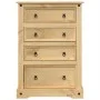 Corona chest of drawers solid pine wood 80x43x114 cm by vidaXL, Storage trunks - Ref: Foro24-4005672, Price: 194,36 €, Discou...