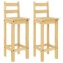 Taburetes altos 2 uds madera maciza de pino de vidaXL, muebles para cocinas y comedores - Ref: Foro24-4005693, Precio: 105,32...