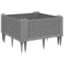 Pflanzgefäß mit Zapfen, PP, hellgrau, 42,5 x 42,5 x 28,5 cm von vidaXL, Töpfe und Pflanzgefäße - Ref: Foro24-368003, Preis: 1...