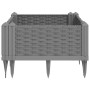 Planter with pegs PP light gray 42.5x42.5x28.5 cm by vidaXL, Pots and planters - Ref: Foro24-368003, Price: 22,71 €, Discount: %