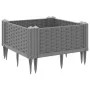 Pflanzgefäß mit Zapfen, PP, hellgrau, 42,5 x 42,5 x 28,5 cm von vidaXL, Töpfe und Pflanzgefäße - Ref: Foro24-368003, Preis: 1...
