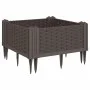 Pflanzgefäß mit Stiften PP braun 42,5x42,5x28,5 cm von vidaXL, Töpfe und Pflanzgefäße - Ref: Foro24-368001, Preis: 22,71 €, R...