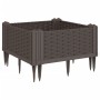 Pflanzgefäß mit Stiften PP braun 42,5x42,5x28,5 cm von vidaXL, Töpfe und Pflanzgefäße - Ref: Foro24-368001, Preis: 22,71 €, R...