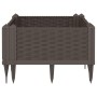 Pflanzgefäß mit Stiften PP braun 42,5x42,5x28,5 cm von vidaXL, Töpfe und Pflanzgefäße - Ref: Foro24-368001, Preis: 22,71 €, R...