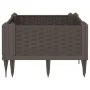 Planter with pegs PP brown 42.5x42.5x28.5 cm by vidaXL, Pots and planters - Ref: Foro24-368001, Price: 22,34 €, Discount: %