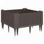 Pflanzgefäß mit Stiften PP braun 42,5x42,5x28,5 cm von vidaXL, Töpfe und Pflanzgefäße - Ref: Foro24-368001, Preis: 22,71 €, R...
