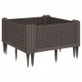 Planter with pegs PP brown 42.5x42.5x28.5 cm by vidaXL, Pots and planters - Ref: Foro24-368001, Price: 22,34 €, Discount: %
