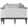 Planter with white PP pegs 125x40x28.5 cm by vidaXL, Pots and planters - Ref: Foro24-368015, Price: 43,08 €, Discount: %