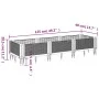 Planter with white PP pegs 125x40x28.5 cm by vidaXL, Pots and planters - Ref: Foro24-368015, Price: 43,08 €, Discount: %