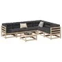 7-teiliges Gartensofa-Set mit Kissen aus massivem Kiefernholz von vidaXL, Gartensets - Ref: Foro24-3299467, Preis: 627,76 €, ...