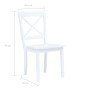 Dining chairs 4 units solid white rubber wood by vidaXL, dining chairs - Ref: Foro24-247357, Price: 250,52 €, Discount: %