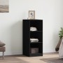 Schwarzer Kleiderschrank aus Holzwerkstoff, 48 x 41 x 102 cm von vidaXL, Kommoden-Organizer und Bar-Kleiderbügel - Ref: Foro2...