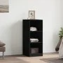 Schwarzer Kleiderschrank aus Holzwerkstoff, 48 x 41 x 102 cm von vidaXL, Kommoden-Organizer und Bar-Kleiderbügel - Ref: Foro2...