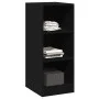 Schwarzer Kleiderschrank aus Holzwerkstoff, 48 x 41 x 102 cm von vidaXL, Kommoden-Organizer und Bar-Kleiderbügel - Ref: Foro2...
