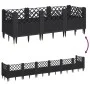 Pflanzgefäß mit Stiften PP schwarz 123,5x43,5x43,5 cm von vidaXL, Töpfe und Pflanzgefäße - Ref: Foro24-368017, Preis: 54,83 €...