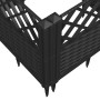 Jardinera con clavijas PP negro 123,5x43,5x43,5 cm