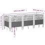Pflanzgefäß mit Stiften PP schwarz 123,5x43,5x43,5 cm von vidaXL, Töpfe und Pflanzgefäße - Ref: Foro24-368017, Preis: 54,83 €...