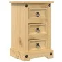Mesita de noche Corona madera maciza de pino 35x32,5x58 cm de vidaXL, Mesitas de noche - Ref: Foro24-4005653, Precio: 85,92 €...