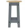 Taburetes altos de cocina 2 uds madera maciza de pino gris de vidaXL, muebles para cocinas y comedores - Ref: Foro24-4005700,...