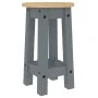 Taburetes altos de cocina 2 uds madera maciza de pino gris de vidaXL, muebles para cocinas y comedores - Ref: Foro24-4005700,...
