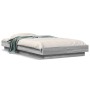 Sonoma gray wood bed frame with LED lights 90x190 cm by vidaXL, Beds and slatted bases - Ref: Foro24-3281152, Price: 155,00 €...