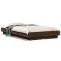 Brown oak wood bed frame with LED lights 90x200 cm by vidaXL, Beds and slatted bases - Ref: Foro24-3281125, Price: 158,20 €, ...