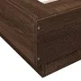 Brown oak wood bed frame with LED lights 90x200 cm by vidaXL, Beds and slatted bases - Ref: Foro24-3281125, Price: 158,20 €, ...