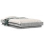 Estructura cama con luces LED madera gris hormigón 90x190 cm de vidaXL, Camas y somieres - Ref: Foro24-3281150, Precio: 150,4...