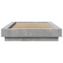 Estructura cama con luces LED madera gris hormigón 90x190 cm de vidaXL, Camas y somieres - Ref: Foro24-3281150, Precio: 150,4...